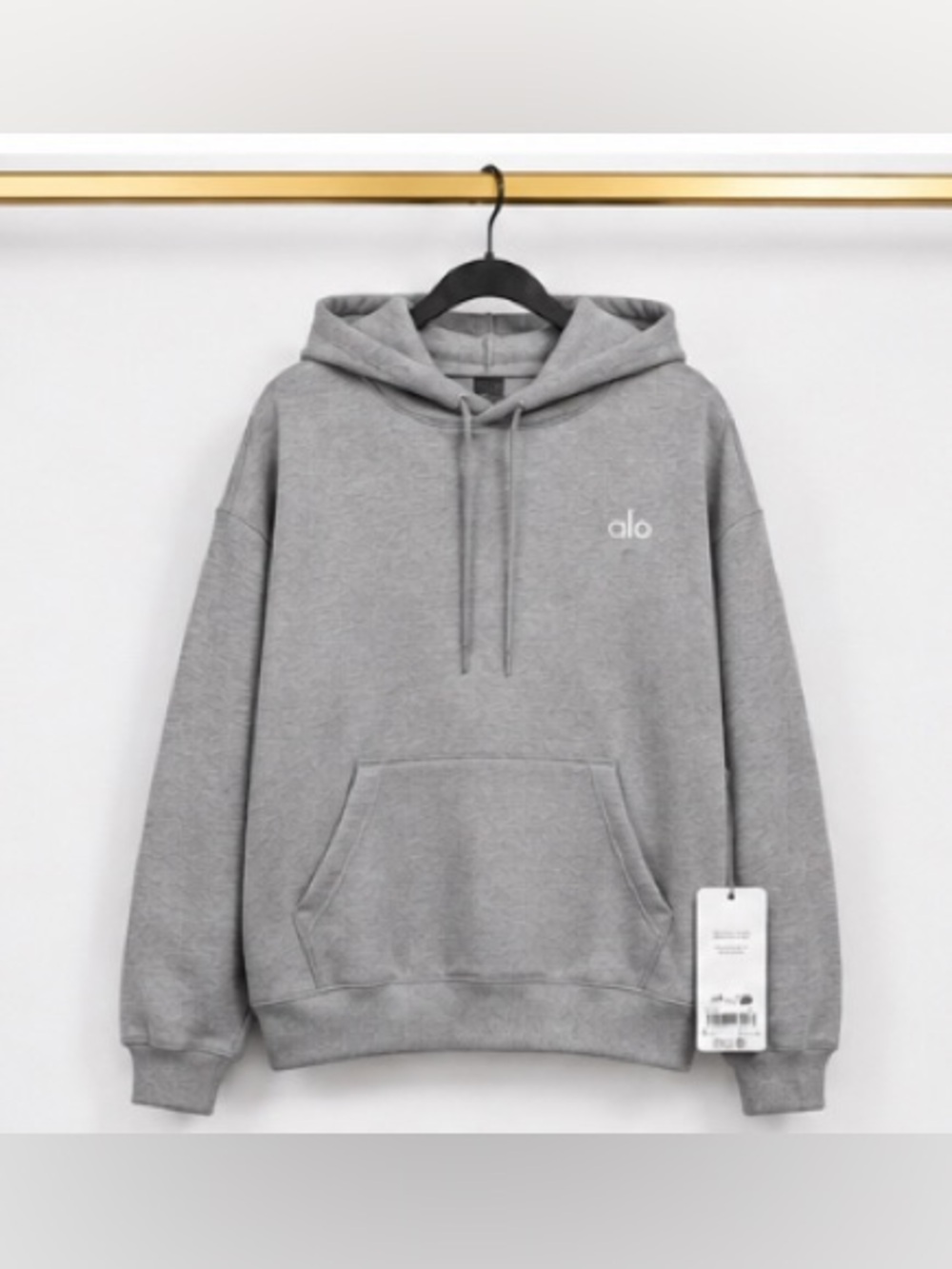 Grey Alo Hoodie And Sweatpant Uncuffed Set - Picture 2 of 3